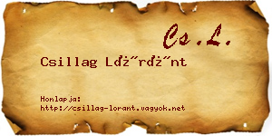 Csillag Lóránt névjegykártya