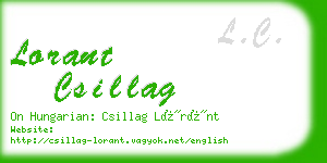 lorant csillag business card